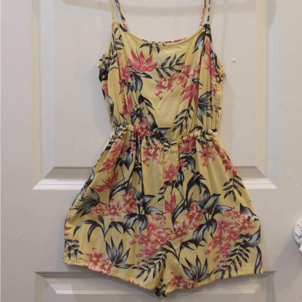 H&M Yellow Floral Romper!  (Size Small)